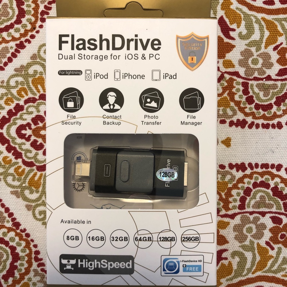 Flash USB Drive for iPhone, iPad & Android 128 GB
